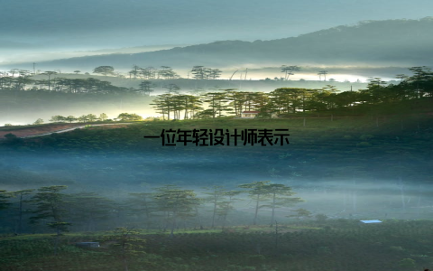 一位年轻设计师表示