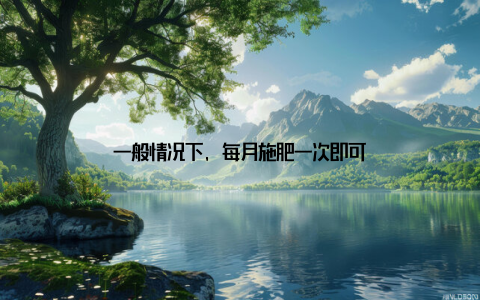 一般情况下, 每月施肥一次即可