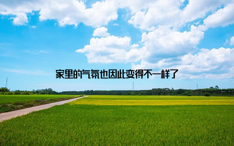 家里的气氛也因此变得不一样了