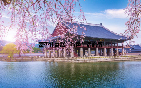 藿香计盆栽, 绿色生活必备