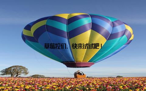 草莓控们, 快来试试吧!