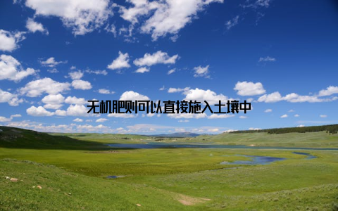 无机肥则可以直接施入土壤中