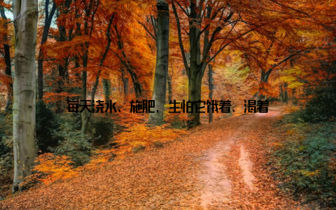 每天浇水、施肥, 生怕它饿着、渴着